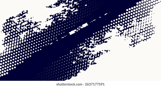 Dots halftone white and blue color pattern gradient grunge texture background. Dots pop art comics sport style vector illustration. EPS10