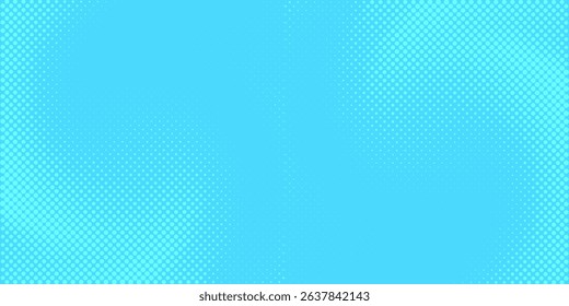 Dots halftone white blue color pattern gradient texture with technology digital background. Dots pop art comics with summer background.