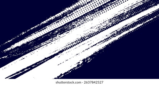 Dots halftone white and blue color pattern gradient grunge texture background. Dots pop art comics sport style vector illustration.