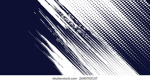 Dots halftone white , blue color pattern gradient grunge texture background. Dots pop art comics sport style  modern arts grunge sport 