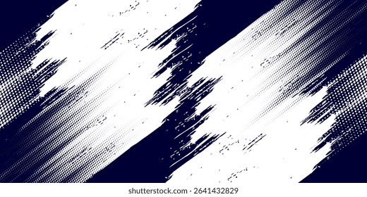 Dots halftone white and blue color pattern gradient grunge texture background. Dots pop art comics sport style vector illustration.