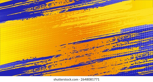 Fondo de textura grunge de gradiente de patrón de color blanco y azul de semitono de puntos. Ilustración vectorial de estilo deportivo de cómics de arte pop de puntos.modern.eps.10
