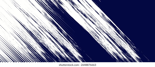 Dots halftone white and blue color pattern gradient grunge texture background. Dots pop art comics sport style vector illustration
