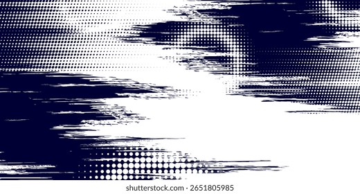 Dots halftone white blue color pattern gradient grunge texture background. Dots pop art comics sport style vector illustration