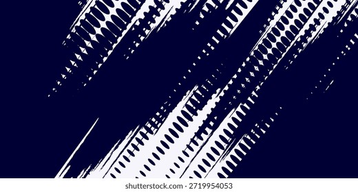 Fondo de textura grunge de gradiente de patrón de color blanco y azul de semitono de puntos. Dots pop art comics estilo deportivo Ilustración vectorial azul grunge