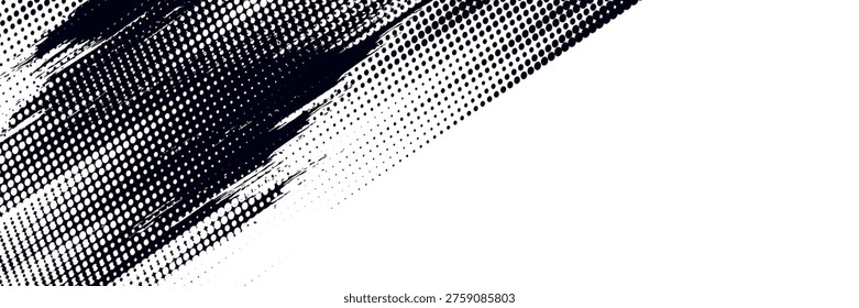 Dots halftone white and blue color pattern gradient grunge texture background. Dots pop art comics sport style vector illustration halftone. modern	
