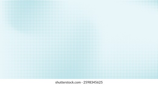 Dots halftone white blue and green color pattern gradient texture with technology digital background. Medicine healthcare with science concept. 