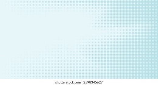 Dots halftone white blue and green color pattern gradient texture with technology digital background. Medicine healthcare with science concept. 