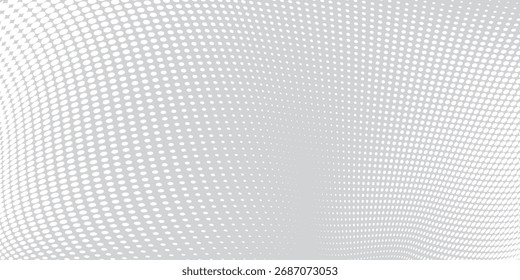 Dots halftone white color pattern gradient texture whit technology digital background. Dots pop art comics with nature graphic design.