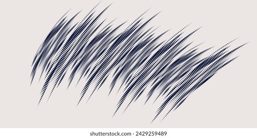Puntos de medio tono blanco y azul oscuro vector línea patrón de color gradiente grunge textura de fondo.