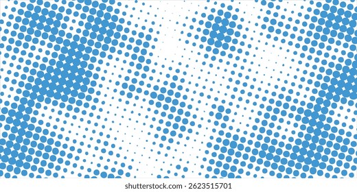 Dots halftone white end blue gradient color pattern grunge texture background. EPS 10