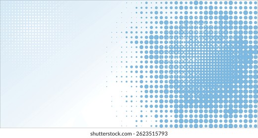 Dots halftone white end blue gradient color pattern grunge texture background. EPS 10