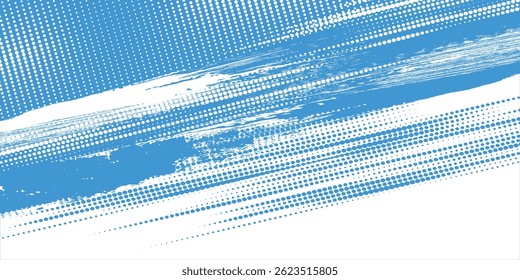 Dots halftone white end blue gradient color pattern grunge texture background.