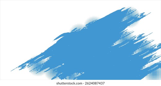 Fondo de textura grunge de patrón de color azul degradado de punto medio tono blanco. ilustrador de Vector