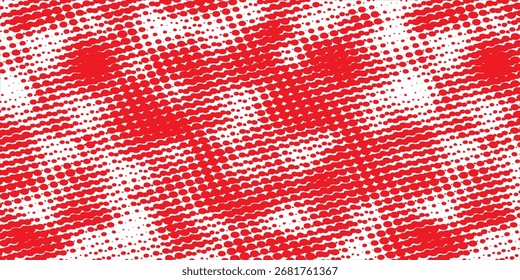 Pontos meio-tom branco vermelho cor padrão textura gradiente com tecnologia digital fundo. Quadrinhos de arte pop com fundo de verão.