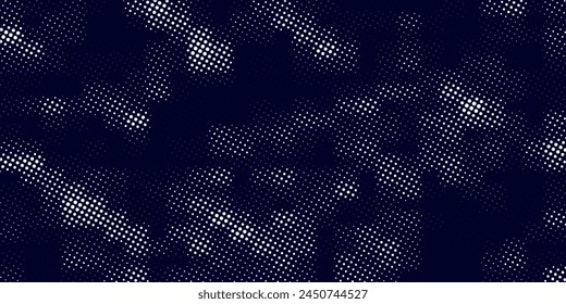 Dots halftone white \u0026 blue color pattern gradient grunge texture background. Dots pop art comics sport style vector