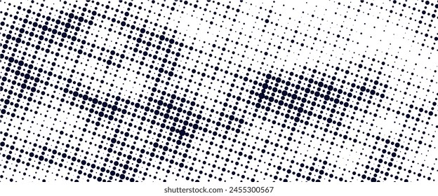 Dots halftone white \u0026 blue color pattern gradient grunge texture background. Dots pop art comics sport style vector illustration	