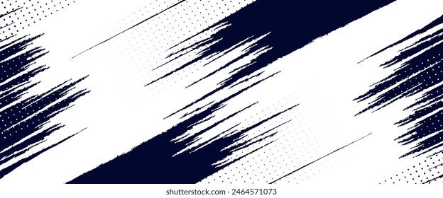 Dots halftone white \u0026 blue color pattern gradient grunge texture background. Dots pop art comics sport style vector illustration