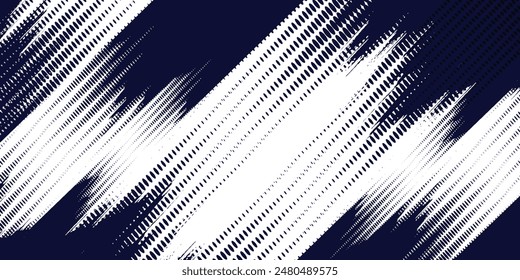 Dots halftone white \u0026 blue color pattern gradient grunge texture background. Dots pop art comics sport style vector illustration