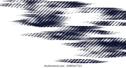 Dots halftone white \u0026 blue color pattern gradient grunge texture background. Dots pop art comics sport style vector illustration