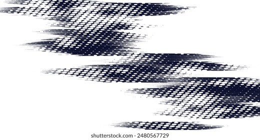 Dots halftone white \u0026 blue color pattern gradient grunge texture background. Dots pop art comics sport style vector illustration