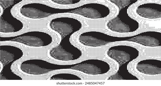 Puntos de medio tono blanco \u0026 azul patrón de color gradiente grunge textura de fondo.