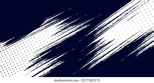 Dots halftone white \u0026 blue color pattern gradient grunge texture background. Dots pop art comics sport style vector illustration