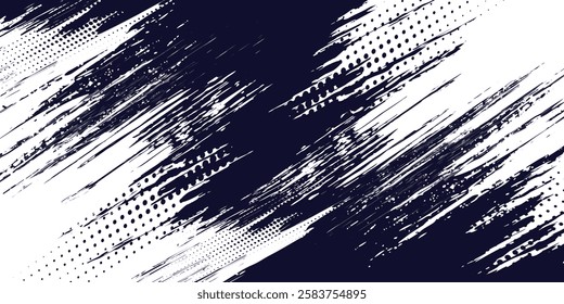 Dots halftone white \u0026 blue color pattern gradient grunge texture background. Dots pop art comics sport style vector