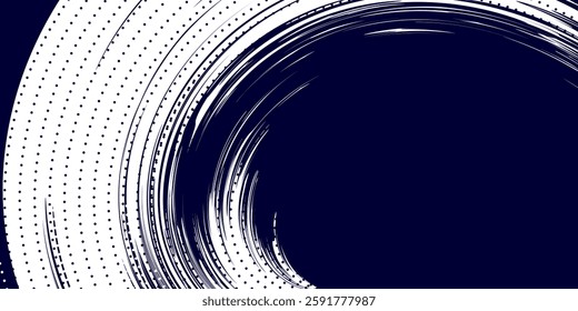 Dots halftone white \u0026 blue color pattern gradient grunge texture background. 