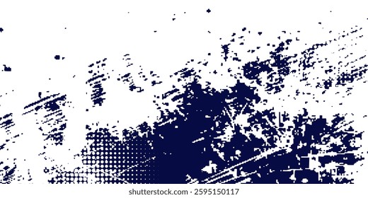 Dots halftone white \u0026 blue color pattern gradient grunge texture background. Dots pop art comics sport style vector illustration