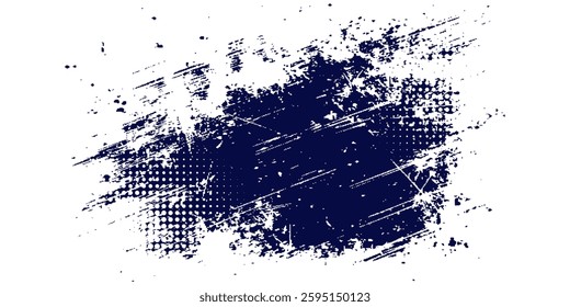 Dots halftone white \u0026 blue color pattern gradient grunge texture background. Dots pop art comics sport style vector illustration