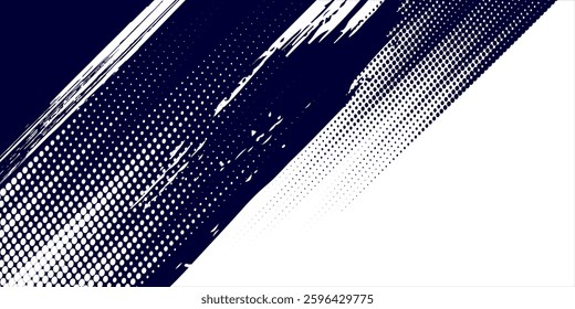 Dots halftone white \u0026 blue color pattern gradient grunge texture background. Dots pop art comics sport modern arts