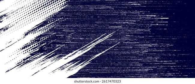 Dots halftone white \u0026 blue color pattern gradient grunge texture background. Dots pop art comics sport style vector illustration