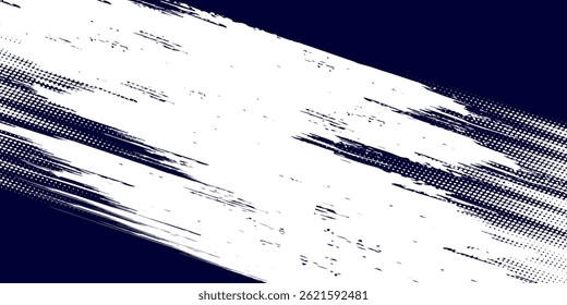 Dots halftone white \u0026 blue color pattern gradient grunge texture background. Dots pop art comics sport style vector illustration