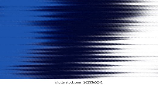Punto medio tono blanco \u0026 patrón de color azul gradiente grunge textura de fondo. Ilustración vectorial de estilo deportivo de cómics de arte pop de puntos