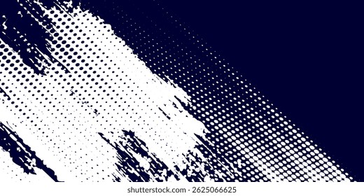 Dots halftone white \u0026 blue color pattern gradient grunge texture background. Dots pop art comics sport style vector illustration