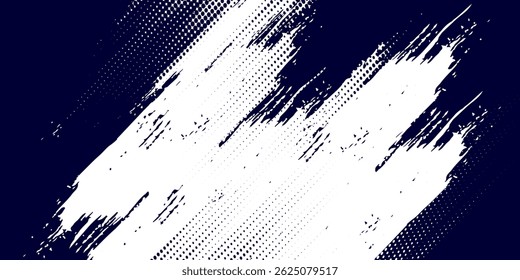 Dots halftone white \u0026 blue color pattern gradient grunge texture background. Dots pop art comics sport style vector illustration