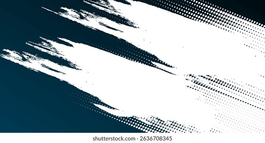 Dots halftone white \u0026 blue color pattern gradient grunge texture background. Dots pop art comics sport style vector illustration