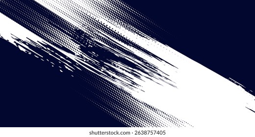 Dots halftone white \u0026 blue color pattern gradient grunge texture background. Dots pop art comics sport style vector illustration