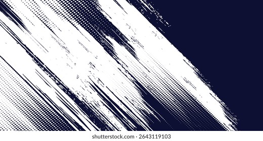 Dots halftone white \u0026 blue color pattern gradient grunge texture background. Dots pop art comics sport style modern halftone