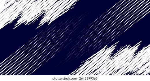 Dots halftone white \u0026 blue color pattern gradient grunge texture background. Dots pop art comics sport style modern