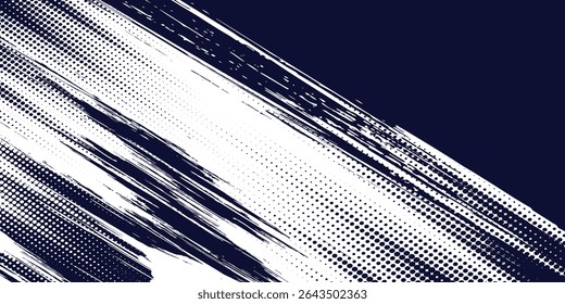 Pontos branco de meio-tom \u0026 cor azul padrão gradiente gradiente textura fundo. Pontos pop art quadrinhos estilo esporte moderno meio-tom