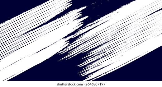 Dots halftone white \u0026 blue color pattern gradient grunge texture background. Dots pop art comics sport style vector illustration. modern