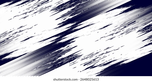 Dots halftone white \u0026 blue color pattern gradient grunge texture background. Dots pop art comics sport style vector illustration