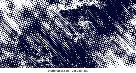 Dots halftone white \u0026 blue color pattern gradient grunge texture background. Dots pop art comics sport style vector illustration