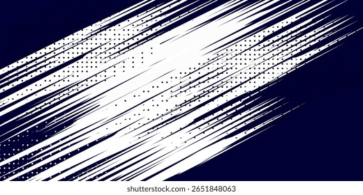 Dots halftone white \u0026 blue color pattern gradient grunge texture background. Dots pop vector illustration.