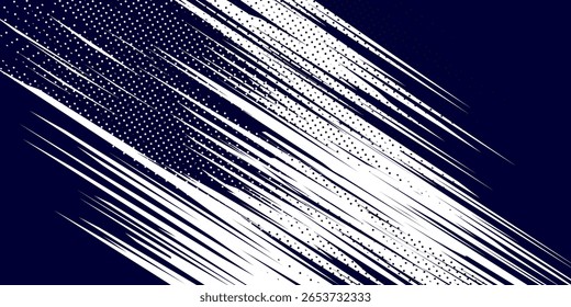Dots halftone white \u0026 blue color pattern gradient grunge texture background. Dots pop art comics sport style vector illustration