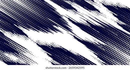 Dots halftone white \u0026 blue color pattern gradient grunge texture background. Dots pop art comics sport. modern eps.10