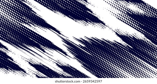 Dots halftone white \u0026 blue color pattern gradient grunge texture background. Dots pop art comics sport. modern eps.10