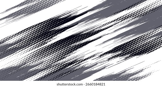 Dots halftone white \u0026 blue color pattern gradient grunge texture background. Dots pop art comics sport style vector illustration